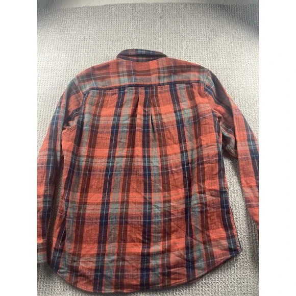 LL Bean Men's Large 1912 Field Flannel Shirt Slightly Fitted Untucked Fit Plaid - Picture 7 of 8